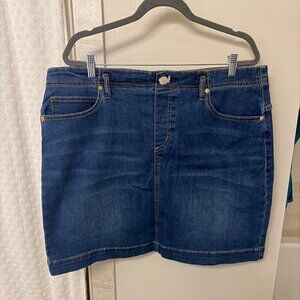 Tribal Jeans Pull on Denim Skirt, 16W